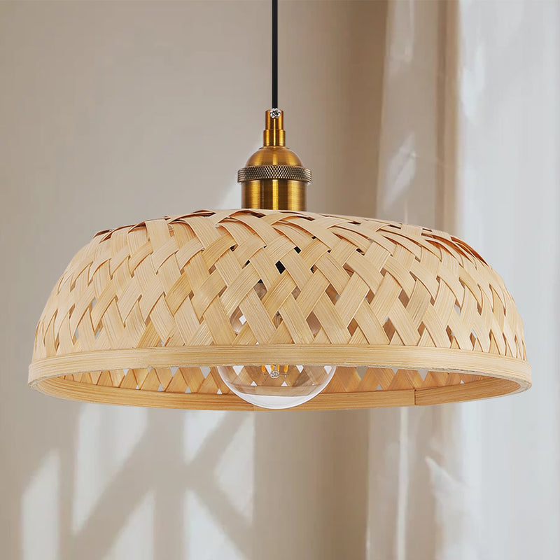 Lampada a sospensione in bambù stile boho