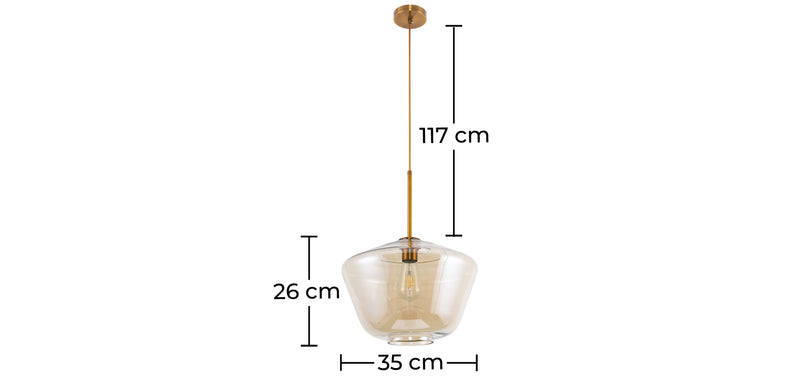 Suspension en verre réglable