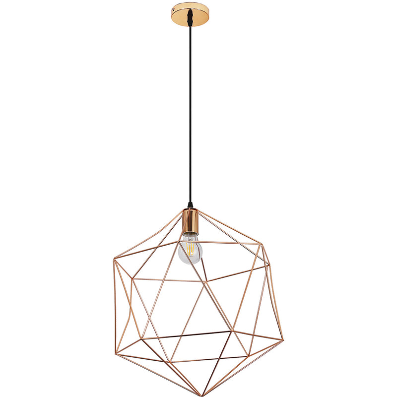 Hanglamp met metalen structuur