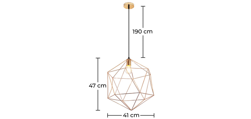 Hanglamp met metalen structuur