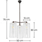 Lampa sufitowa z kryształu - Lampa wisząca - 3 ramiona - Reg