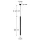 LED Tube Ceiling Lamp - Black Pendant Lamp - 60cm - Lilu