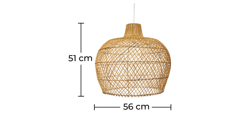 Suspension au style bohème en rotin naturel - Mai