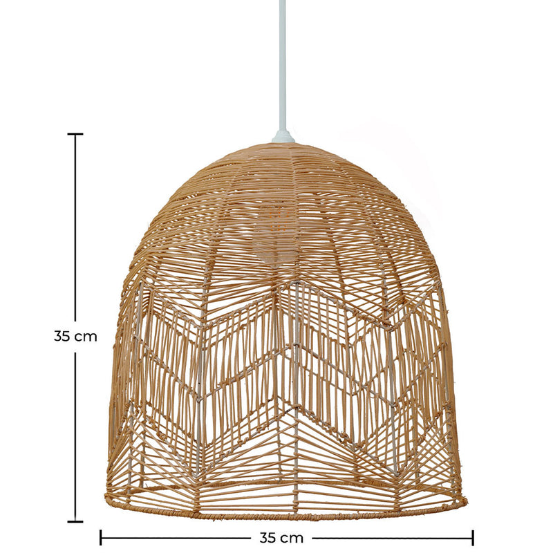 Lampada a sospensione dal design boho balinese in rattan naturale - Bu