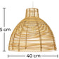 Lampe de plafond en rotin - Lampe suspendue de stile Boho Bali - Can