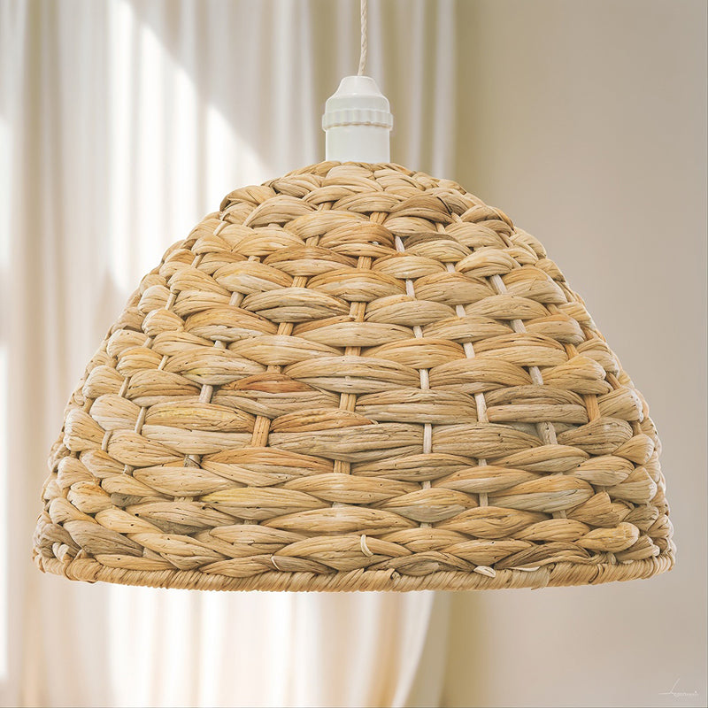 Lámpara colgante estilo boho de ratán natural - Ngu