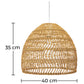Hanging Lamp Boho Bali Style Natural Rattan - 40 cm - Hoa - gallery 6