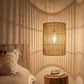Hanging Lamp Boho Style Natural Rattan - An