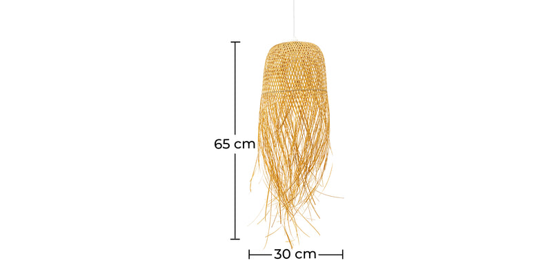 Hanging Lamp Boho Style Natural Bamboo - Thow