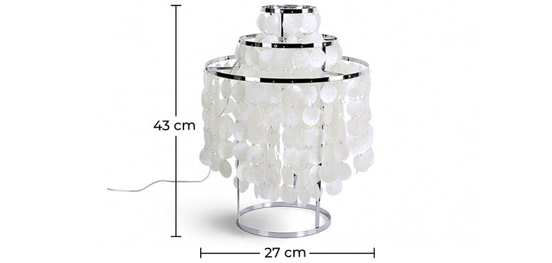 Lampe de Table à Disques en Nacre - Lampe de Salon - Fun