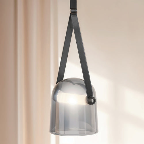 Candeeiro suspenso de design moderno, vidro fumado - Bim