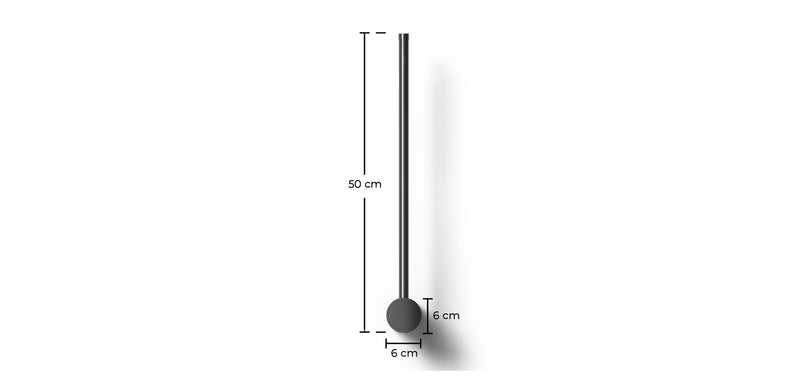 Aplique de parede em alumínio com design moderno, 50cm - Hernel