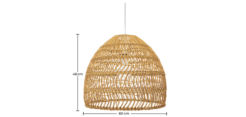 Rattan Ceiling Lamp - Boho Bali Design Pendant Lamp - 60cm - Hoa - gallery 10