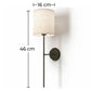 Lamp Wall Light - Black with Fabric Shade - Dena - gallery 9