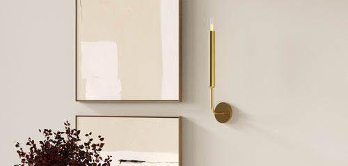 Væglampe med stearinlysdesign i guld - Lica