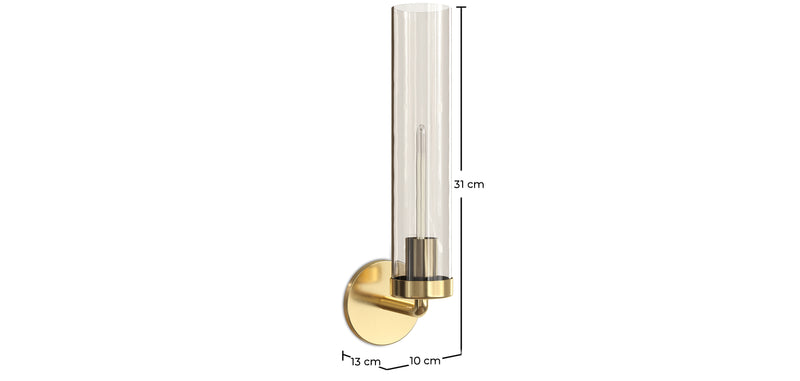 Kaarsvormige wandlamp - Goud - Corba