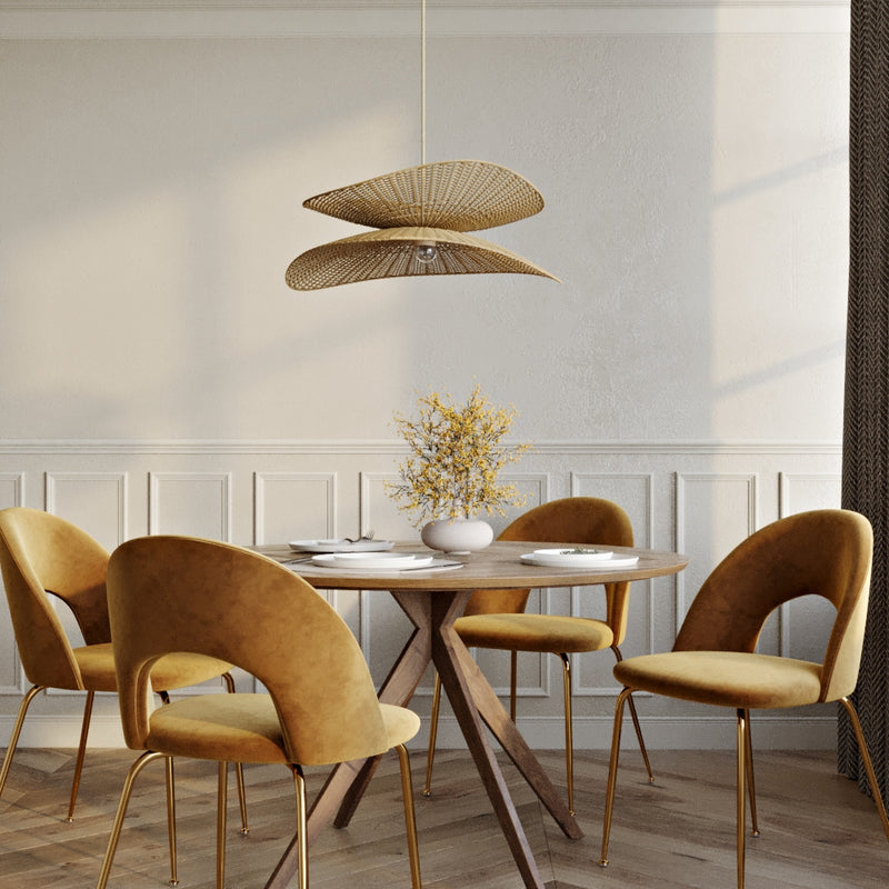 Hanging Lamp Cable in Jute and Wood - 200cm - Hanz - gallery 2