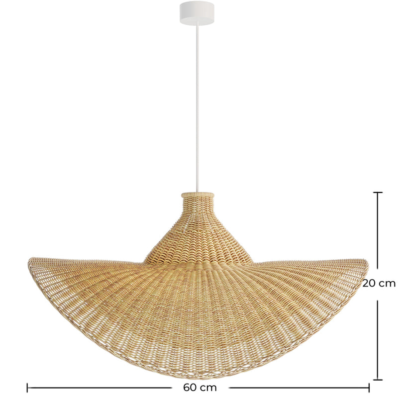 Lampe de Plafond en Rotin - Style Boho Bali - Sona