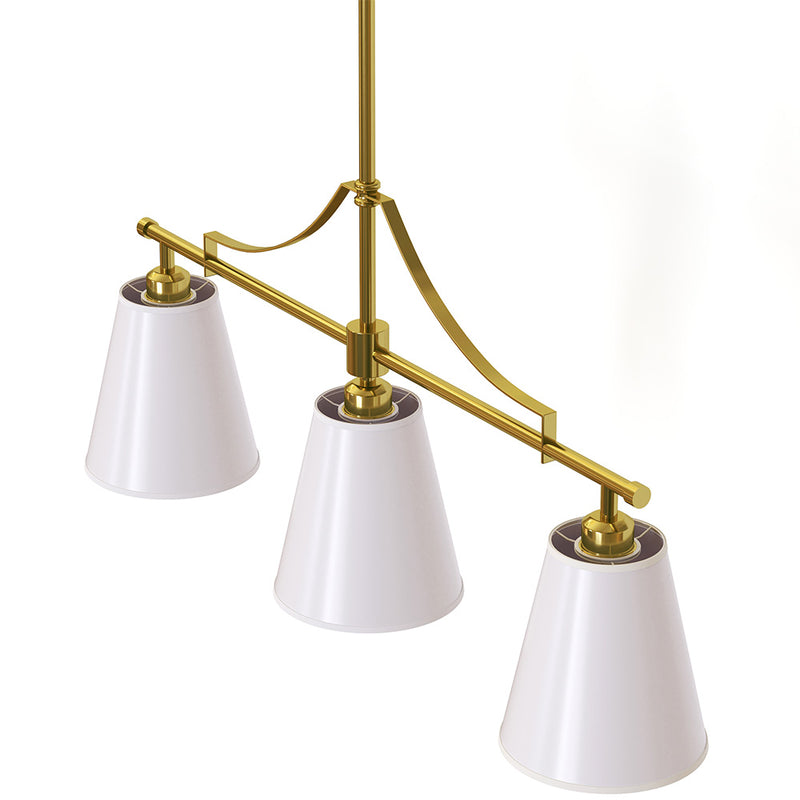 Aged Gold Metal Ceiling Pendant Lamp with 3 Shades - Bubles