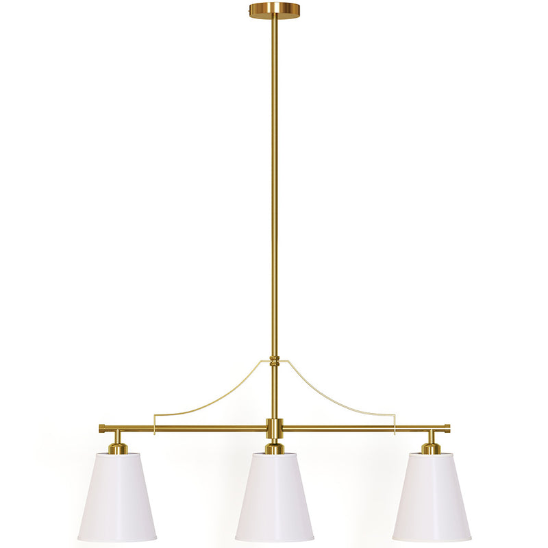 Aged Gold Metal Ceiling Pendant Lamp with 3 Shades - Bubles
