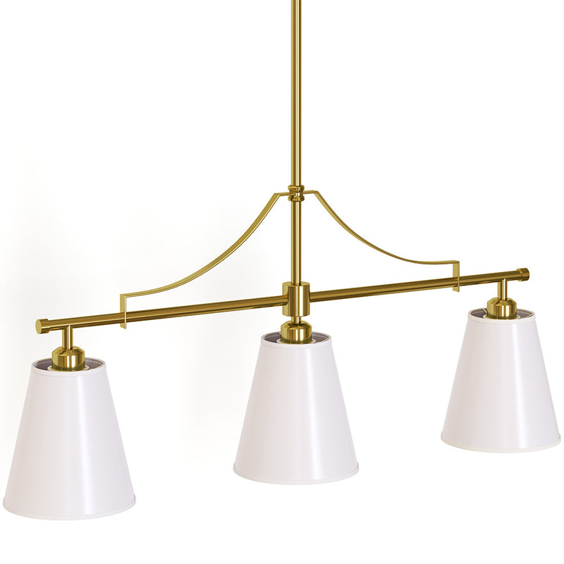 Aged Gold Metal Ceiling Pendant Lamp with 3 Shades - Bubles