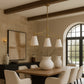 Aged Gold Metal Ceiling Pendant Lamp with 3 Shades - Bubles