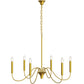 Gold 6-Arm Pendant Lamp – Modern Chandelier Style in Metal - Vintessa