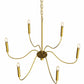Gold 6-Arm Pendant Lamp – Modern Chandelier Style in Metal - Vintessa