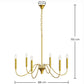 Gold 6-Arm Pendant Lamp – Modern Chandelier Style in Metal - Vintessa