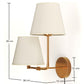Golden Wall Lamp with Cable and Two Shades - Bretaña
