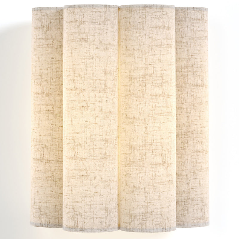 Wall Lamp with Fabric Shade and Aged Gold Structure - Treya