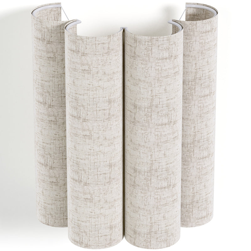 Wall Lamp with Fabric Shade and Aged Gold Structure - Treya