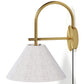 Vintage Gold Wall Lamp with Plug and Switch - Boly