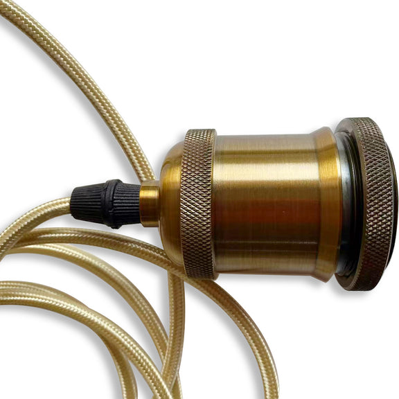 Pendant Lamp Cable in Aged Gold with Adjustable Height - Berrey - gallery 3