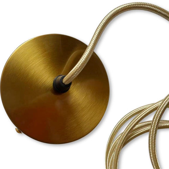 Pendant Lamp Cable in Aged Gold with Adjustable Height - Berrey - gallery 4