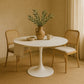 Round dining table 110 cm with MDF tabletop and metal base – Modern and elegant design - gallery 1
