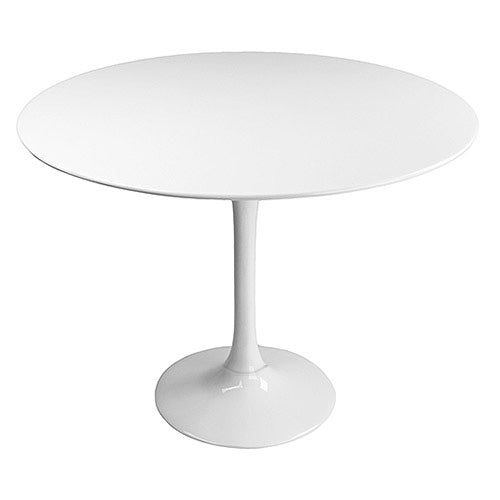 Round dining table 110 cm with MDF tabletop and metal base – Modern and elegant design - gallery 2
