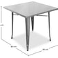 Table à manger carrée design industriel - Stylix