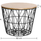 Table d'appoint ronde - Design industriel - Bois et métal - Basker