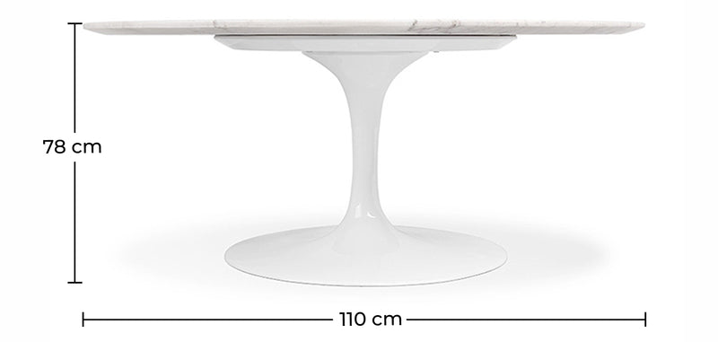 Dining Table Round - 110cm - Marble - Tulip - gallery 6