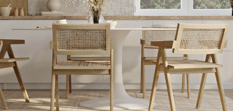 Table à manger ovale en marbre - Tulip