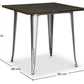 Square Dining Table - Industrial Design - Wood and Metal - Stylix - gallery 7