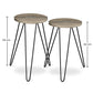 Set of 2 Side Tables - Industrial Design - Wood and Metal - Hairpin - gallery 6