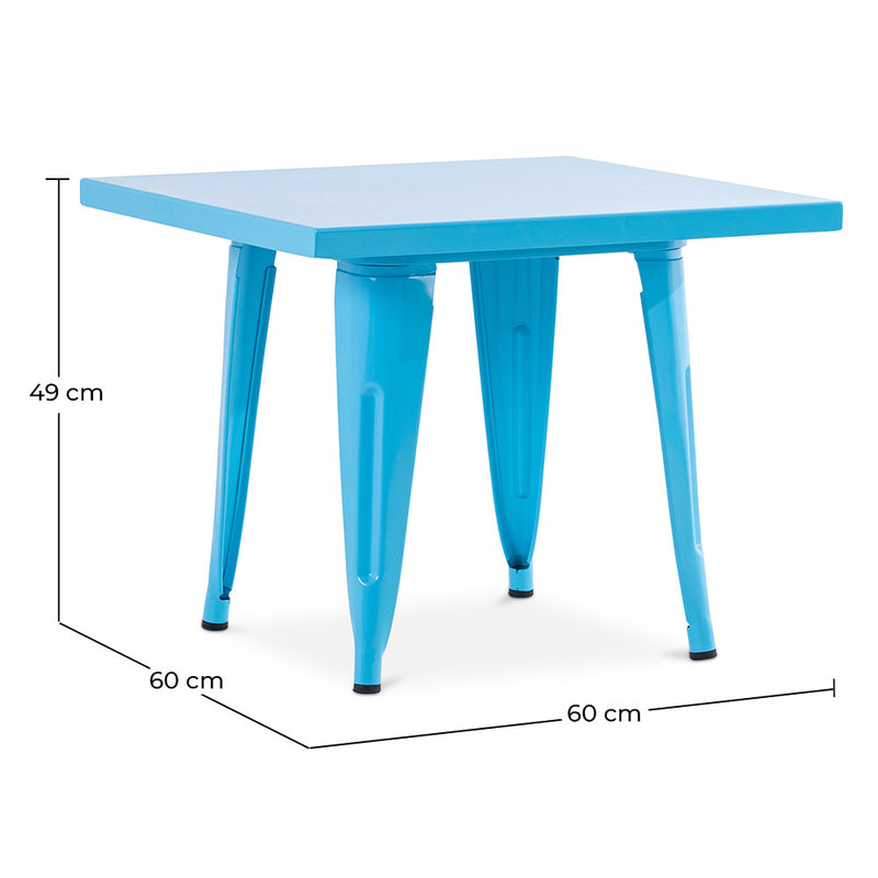 Square Children's Table - Industrial - Metal - 60cm - Stylix - gallery 3
