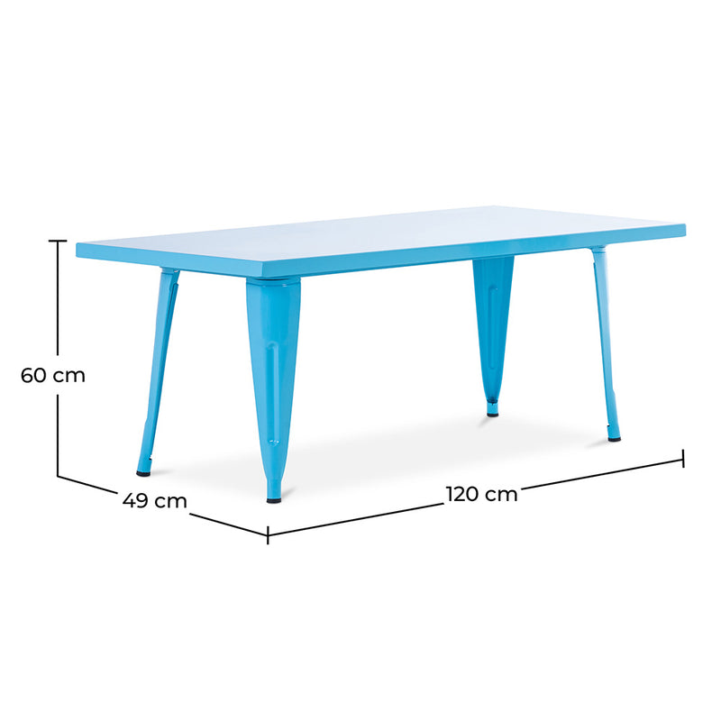Table rectangulaire pour enfants – design industriel – 120 cm – Stylix