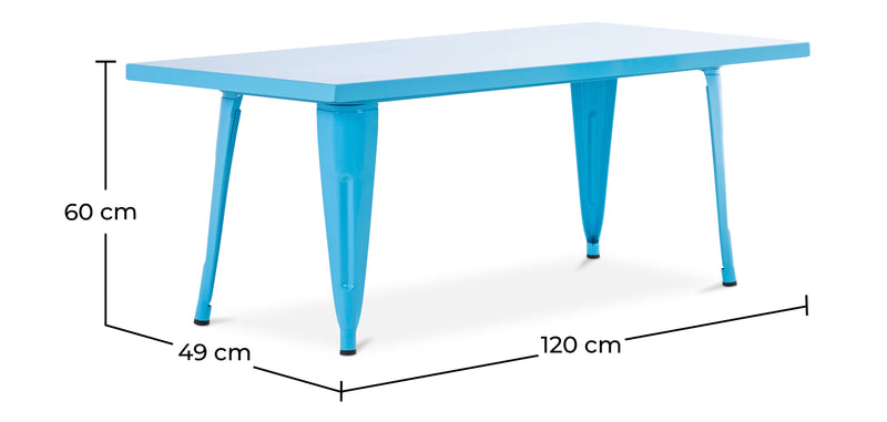 Table rectangulaire pour enfants - Design industriel - 120cm - Stylix