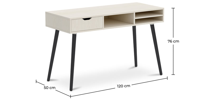 Bureau en Bois - Design Scandinave - Beckett + Chaise de Salle à Manger - Stylix