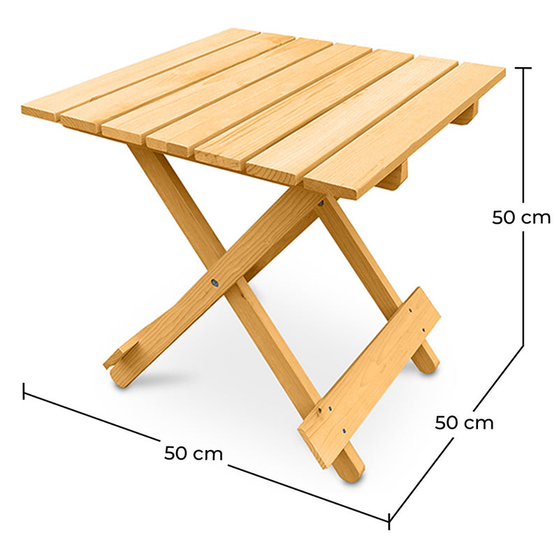 Outdoor Chair with Footstool and Outdoor & Garden Table - Wood - Alana - gallery 6