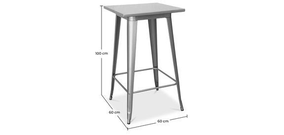 Square Stool Table - Industrial Design - 100 cm - Galla - gallery 3