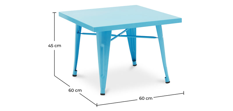 Kindertisch - Industrielles Design - Metall - 60cm - Neue Ausgabe - Stylix